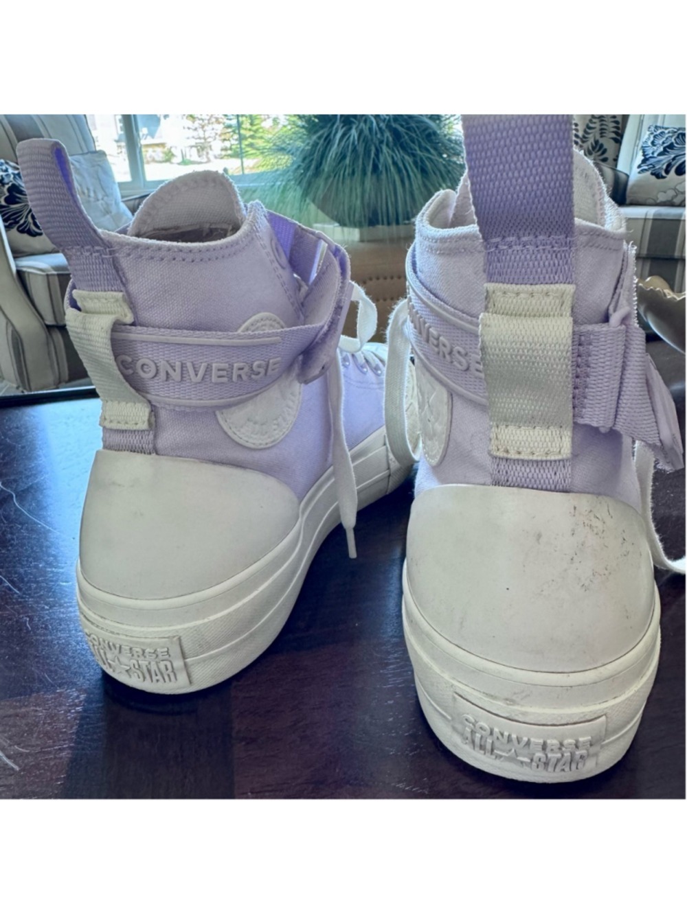 CONVERSE CHUCK TAYLOR ALL STAR LIFT PLATFORM HIGH UTILITY STRAP VAPOR VIOLET - Picture 6 of 12